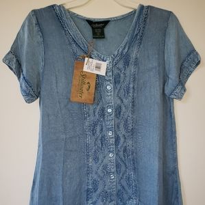 Stillwater Supply Co. Blue Lace Top Western Style NWT
